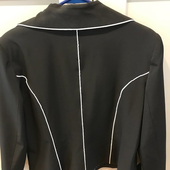 Pristine black & white piping Ladies Blazer - Picture 2 of 5